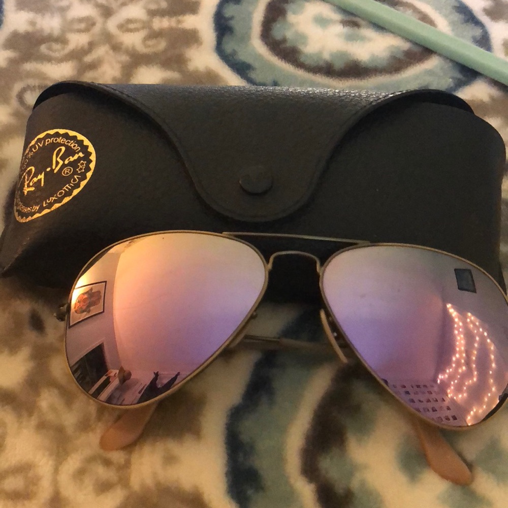 Rayban purple mirrored (reflective) aviators